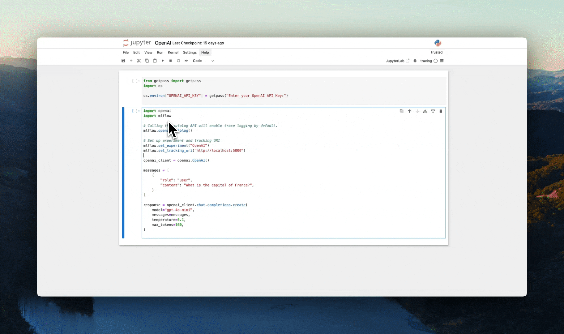 通过自动日志进行 OpenAI 跟踪