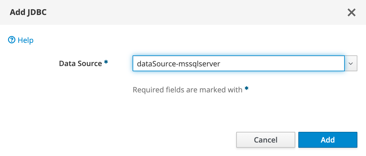 JBoss EAP 管理控制台 Store JDBC 的屏幕截图。