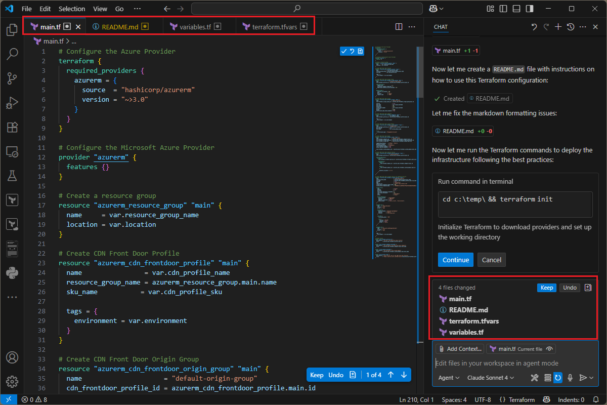 VS Code 中 Copilot 生成的文件的屏幕截图。