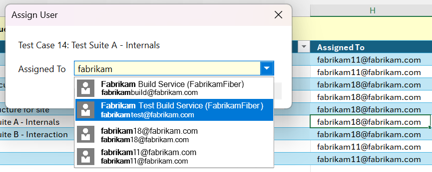 “分配用户”对话框的屏幕截图。