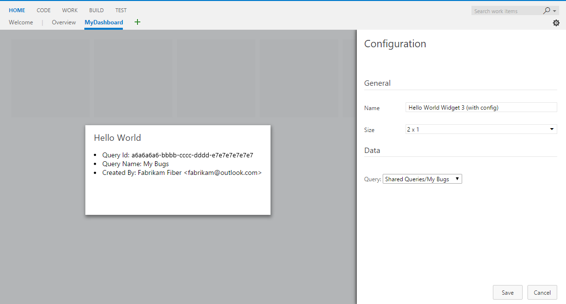 显示了可配置小组件名称和大小的位置的屏幕截图。