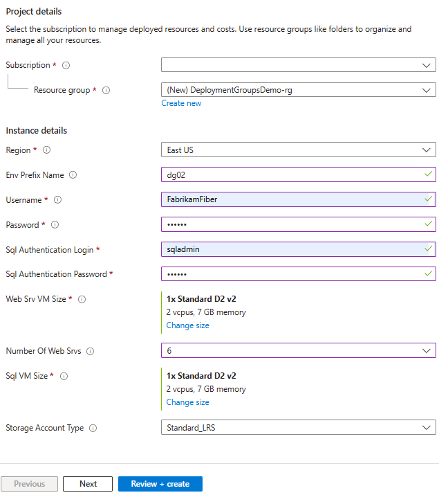 显示如何在 Azure 中设置 Azure 资源的屏幕截图。