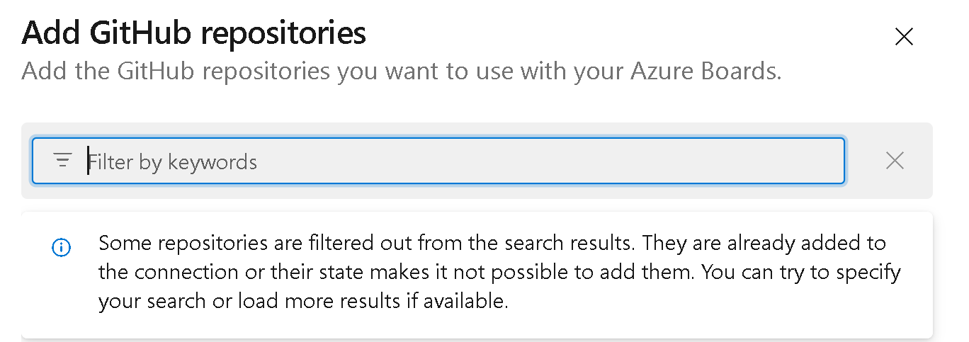 添加 github 存储库的屏幕截图。 添加 GitHub 存储库的屏幕截图。
