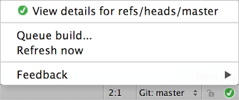 屏幕截图显示“生成状态”菜单。
