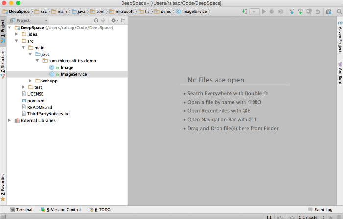 显示 DeepSpace 项目的屏幕截图。