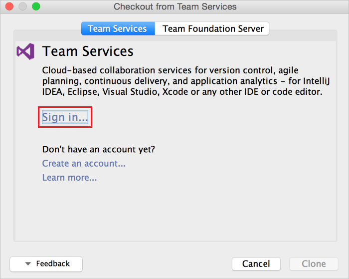 屏幕截图显示了 Azure DevOps 登录。