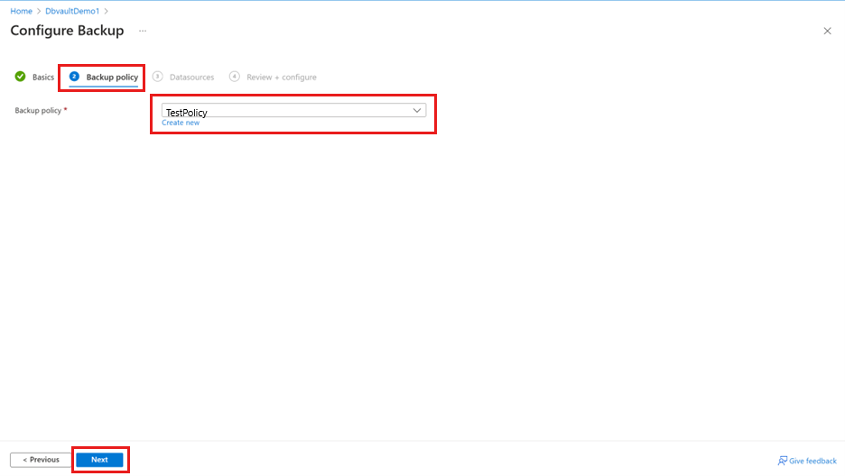 屏幕截图显示了备份策略选择。