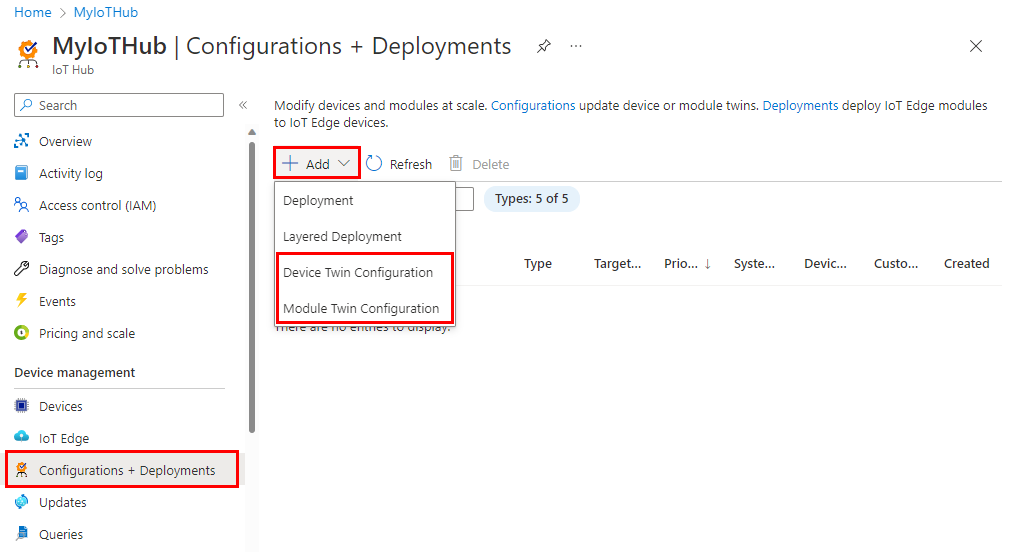 显示如何添加配置的屏幕截图。