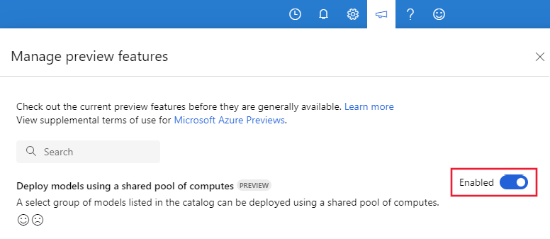 预览功能面板的屏幕截图，其中突出显示了切换开关。