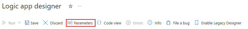 屏幕截图显示用于定义工作流所需参数的“参数”窗格。