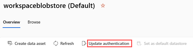 显示如何更新凭据的屏幕截图。