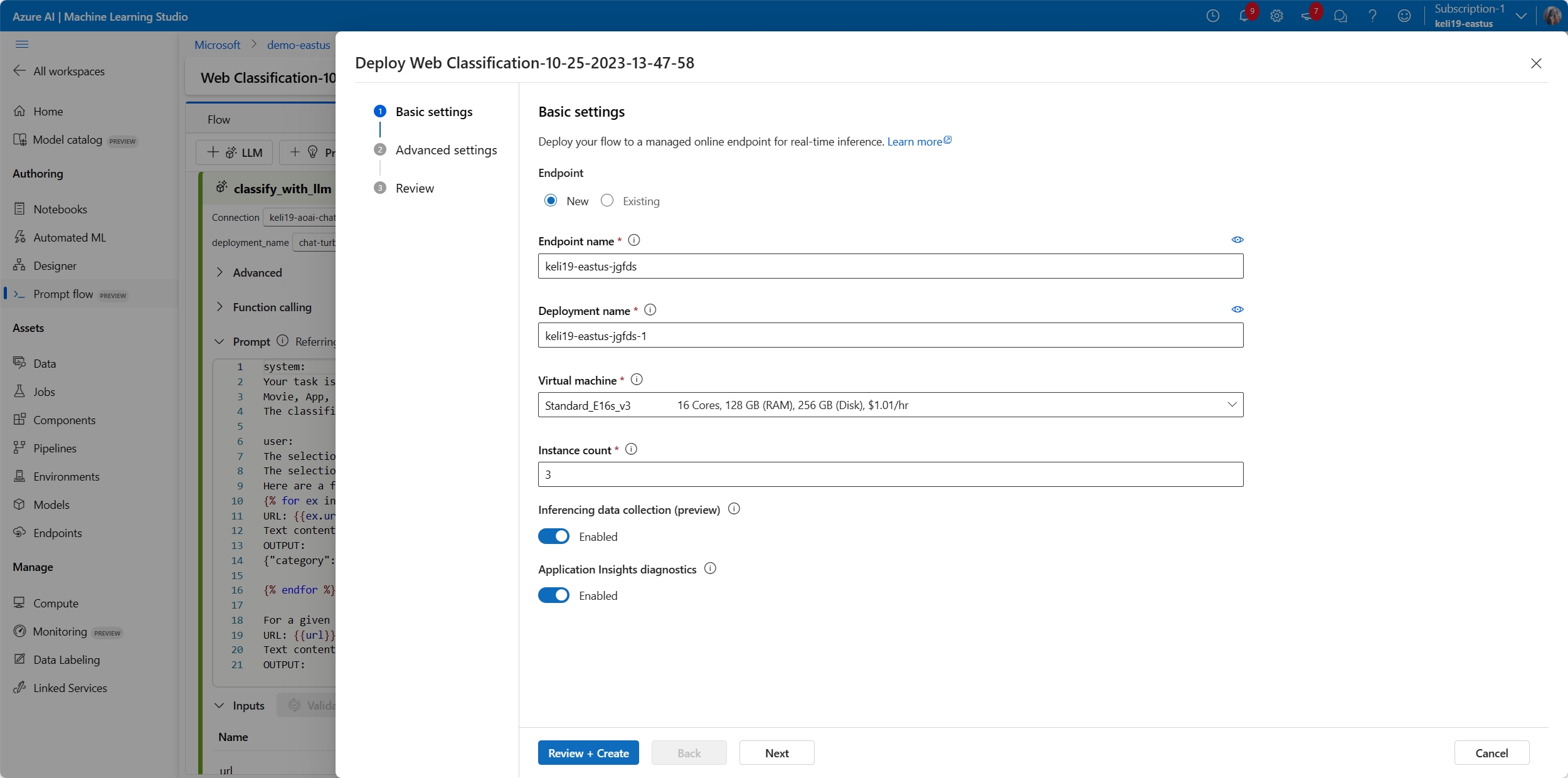 “终结点”页上部署向导的屏幕截图。