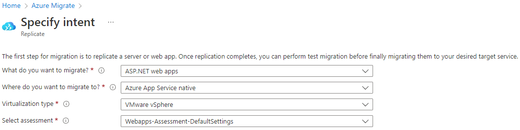 所选意图的屏幕截图。