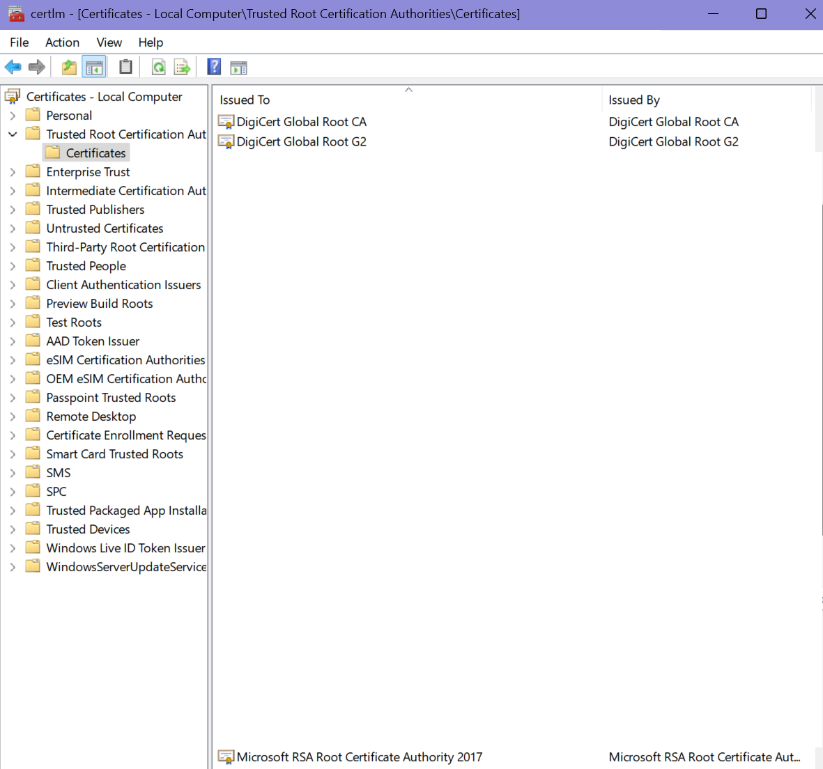 Azure Database for MySQL .NET 证书的屏幕截图。