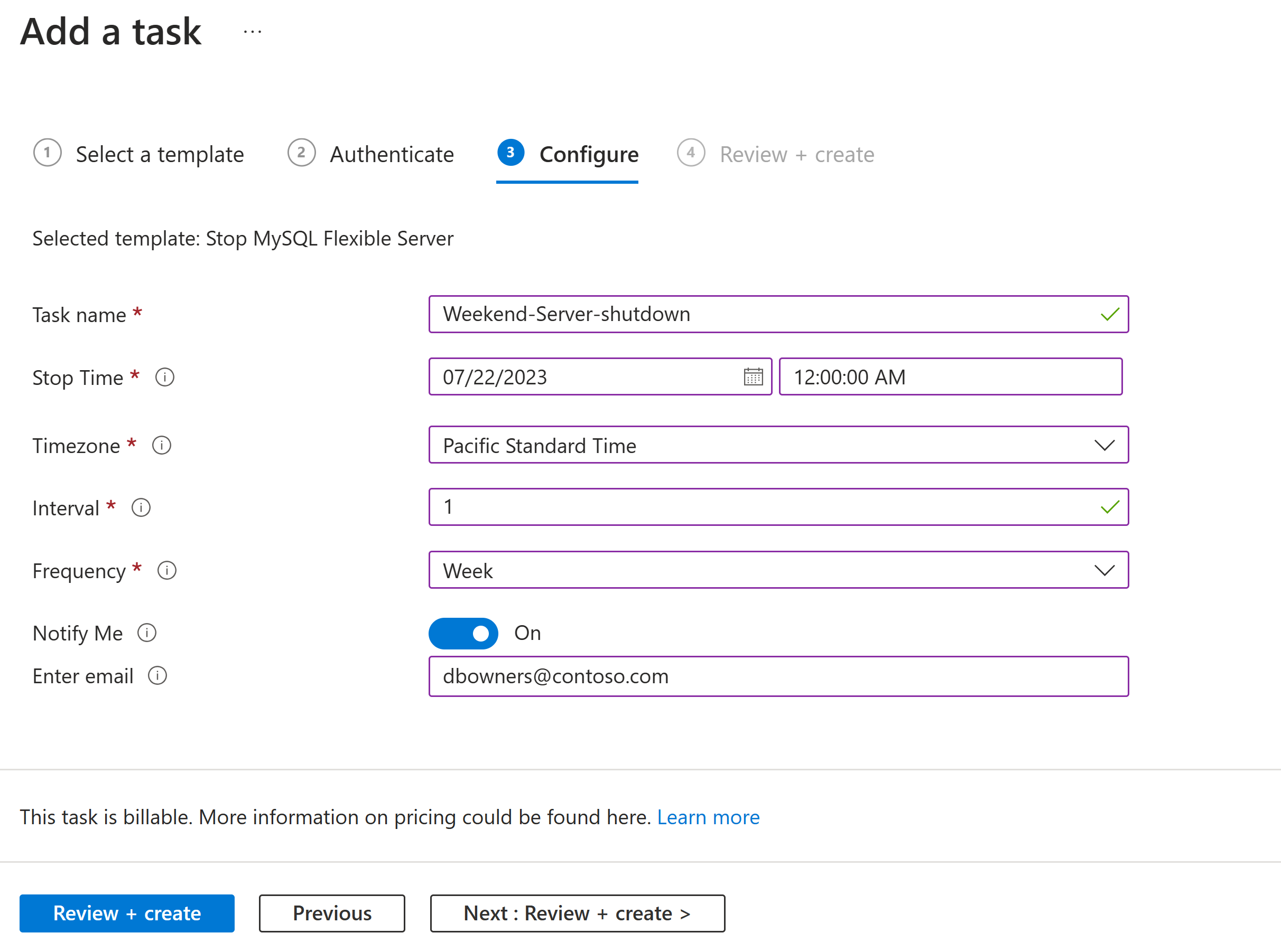 该屏幕截图显示了所选任务的必填信息。
