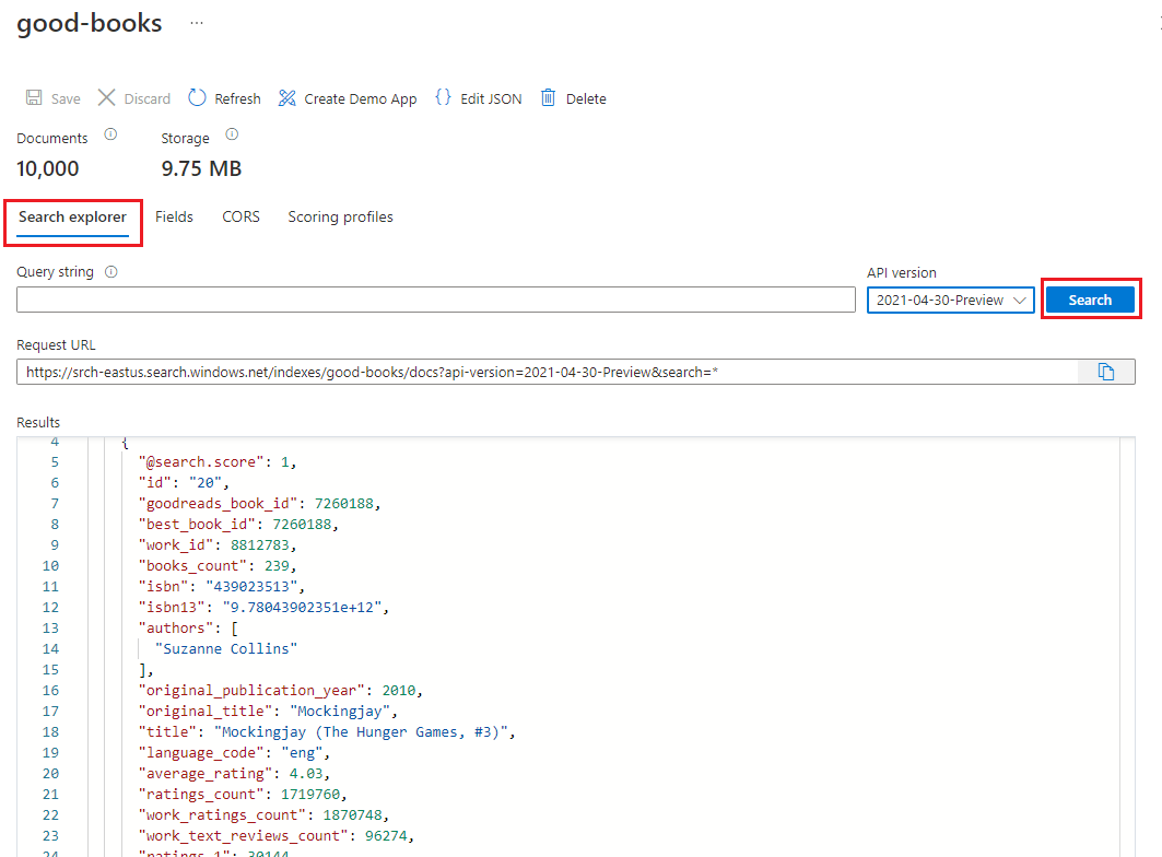 可展开的 Azure 门户屏幕截图,其中显示了搜索结果