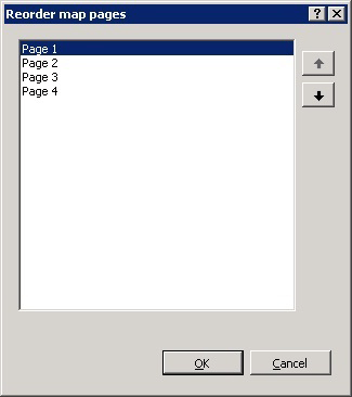 向上或向下移动以重新排序网格页