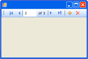 显示 BindingNavigator 控件的屏幕截图。