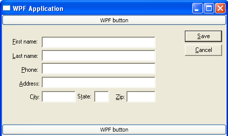 正在运行的 WPF 应用的屏幕截图。