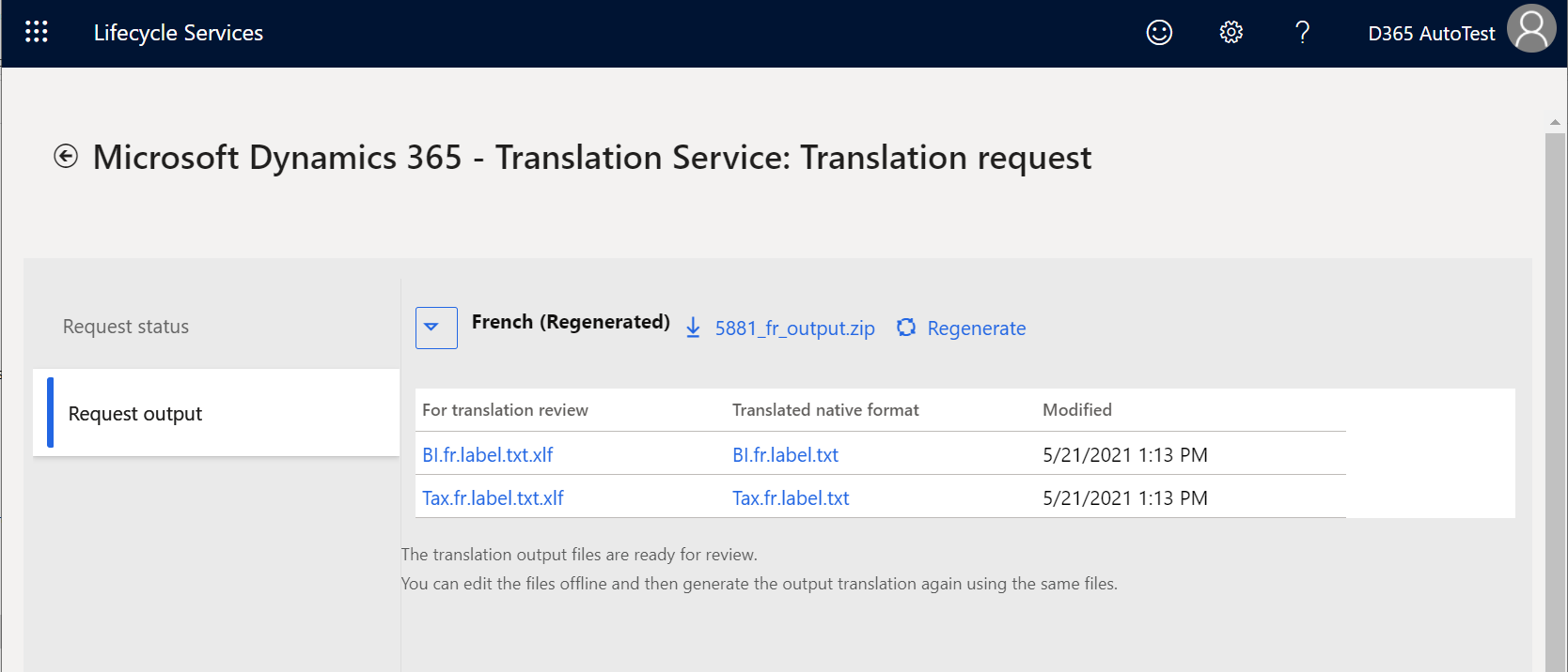 Regenerated output Regenerated output.
