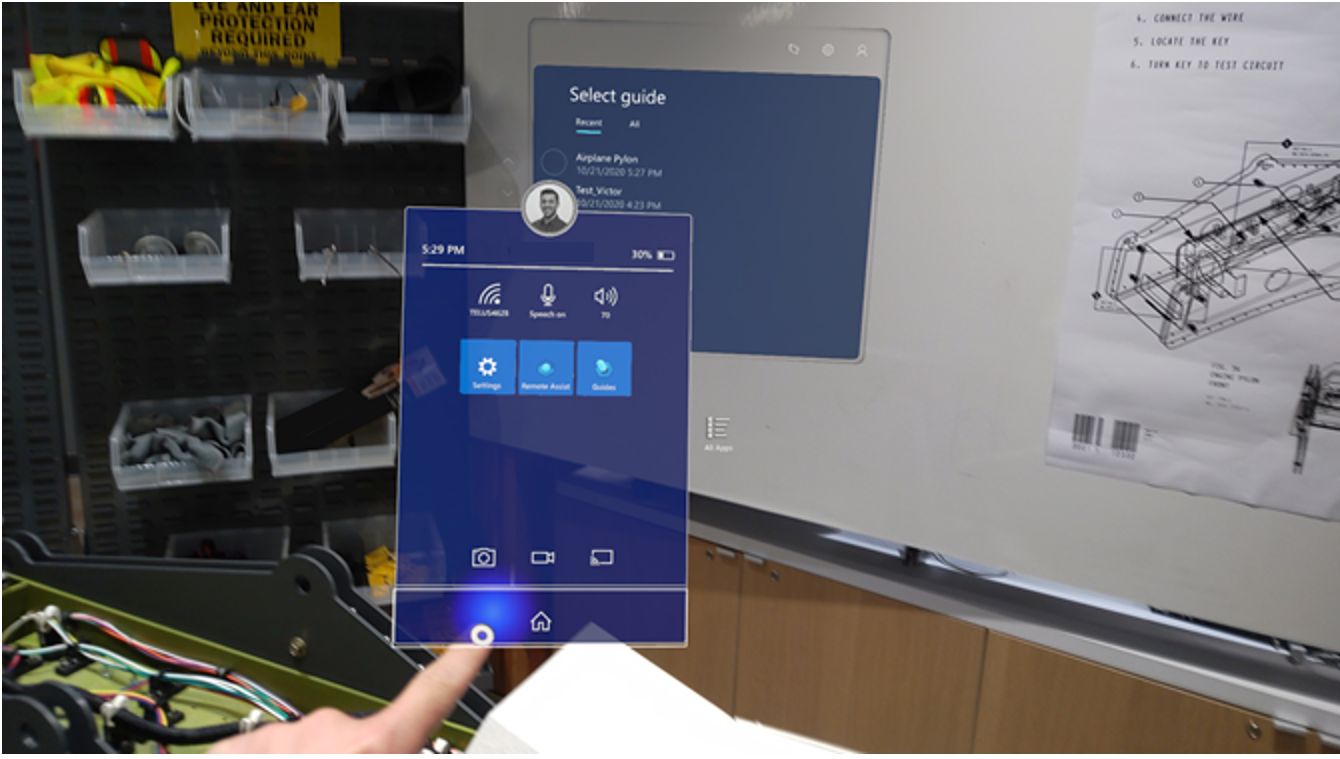 混合现实主页的屏幕截图。