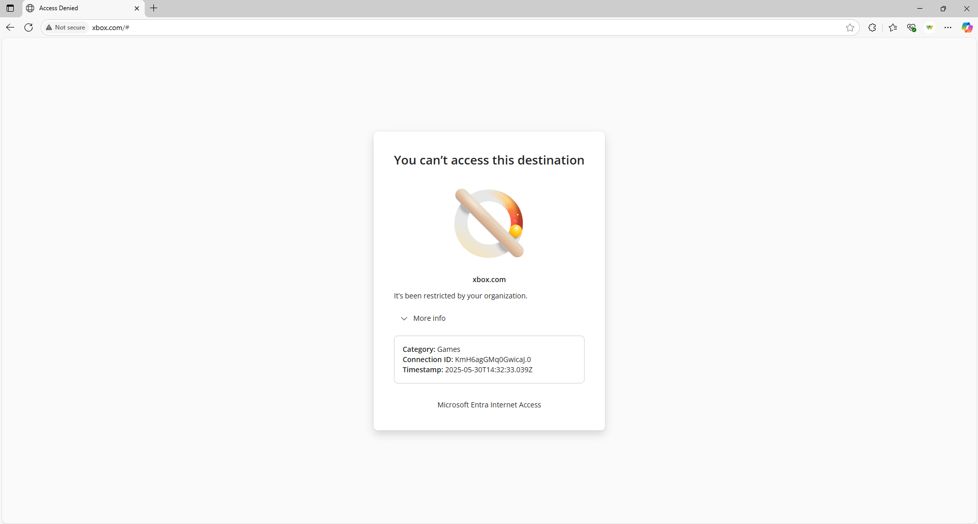 显示未加密或 TLS 检查的 HTTP 流量的纯文本浏览器错误的屏幕截图。