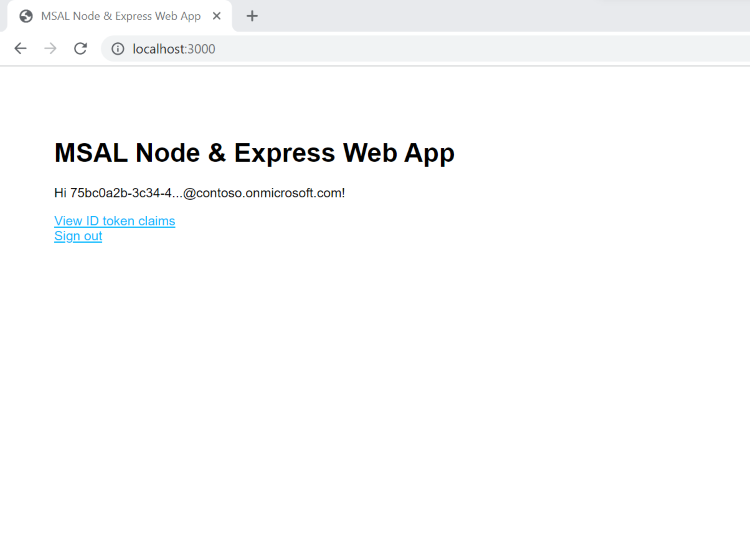 视图 ID 令牌声明的屏幕截图。