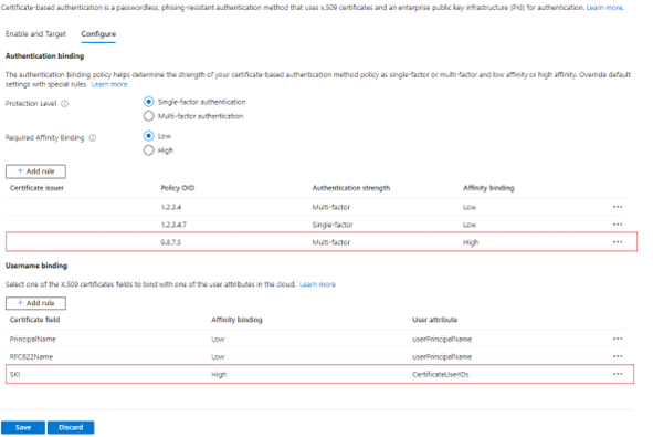 显示自定义规则的屏幕截图。