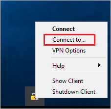 “Connect to”界面的屏幕截图。