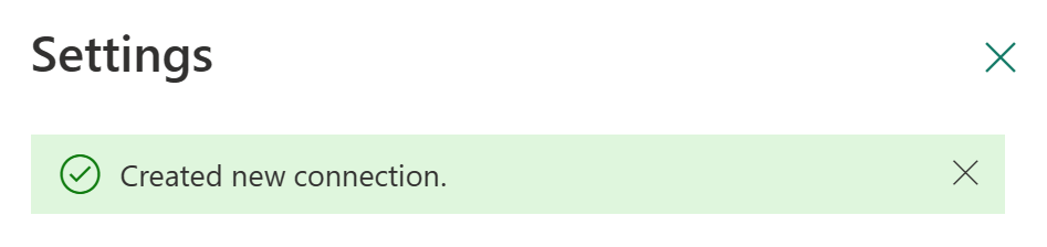 新连接成功消息的屏幕截图。