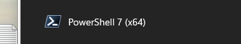 PowerShell 图标的屏幕截图。