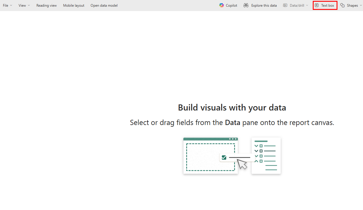 屏幕截图显示在功能区中的何处查找文本框选项。