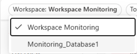 Real-Time 仪表板中工作区参数的屏幕截图。
