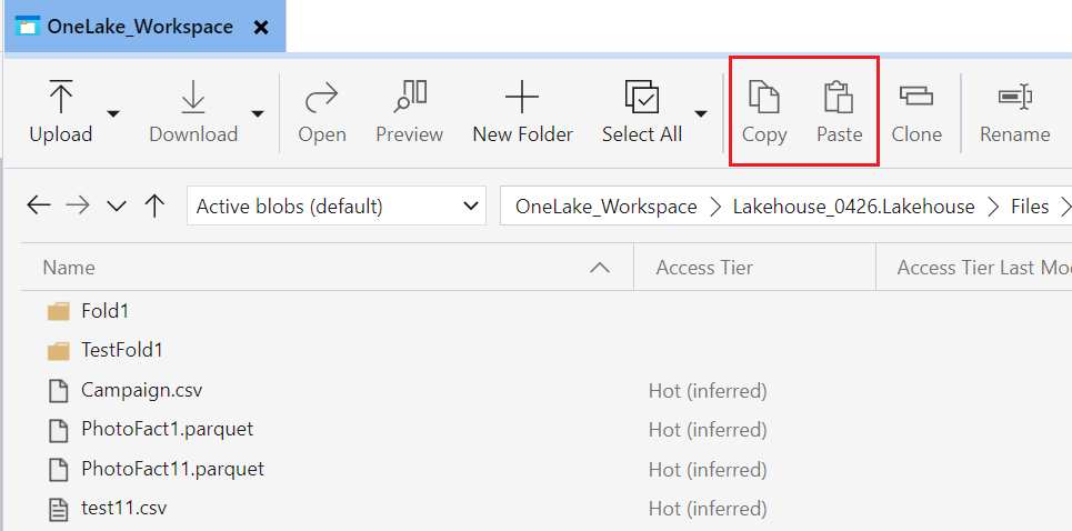 显示选择复制或粘贴位置的屏幕截图。