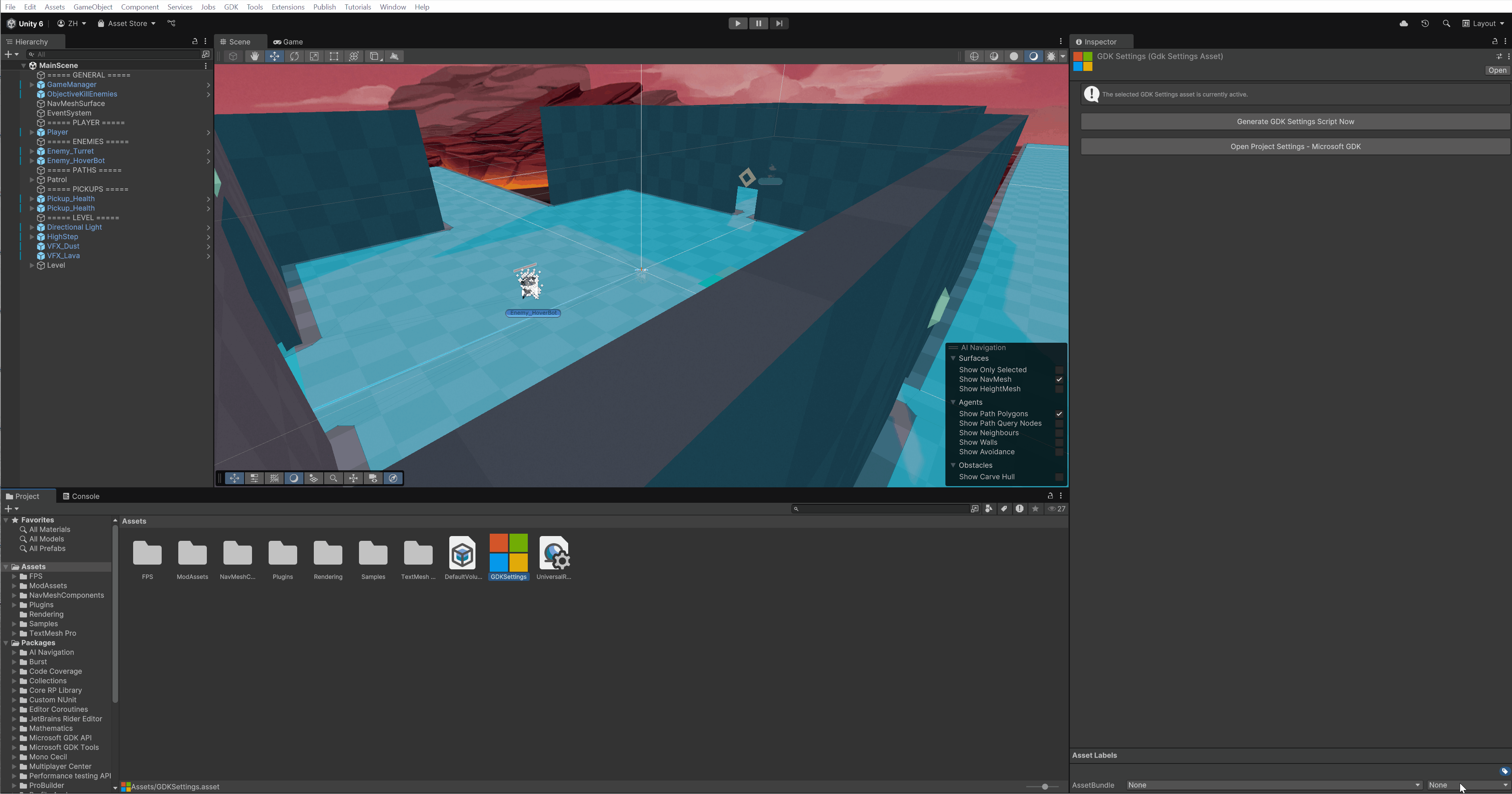 Microsoft Unity 6 中创建的游戏配置资产