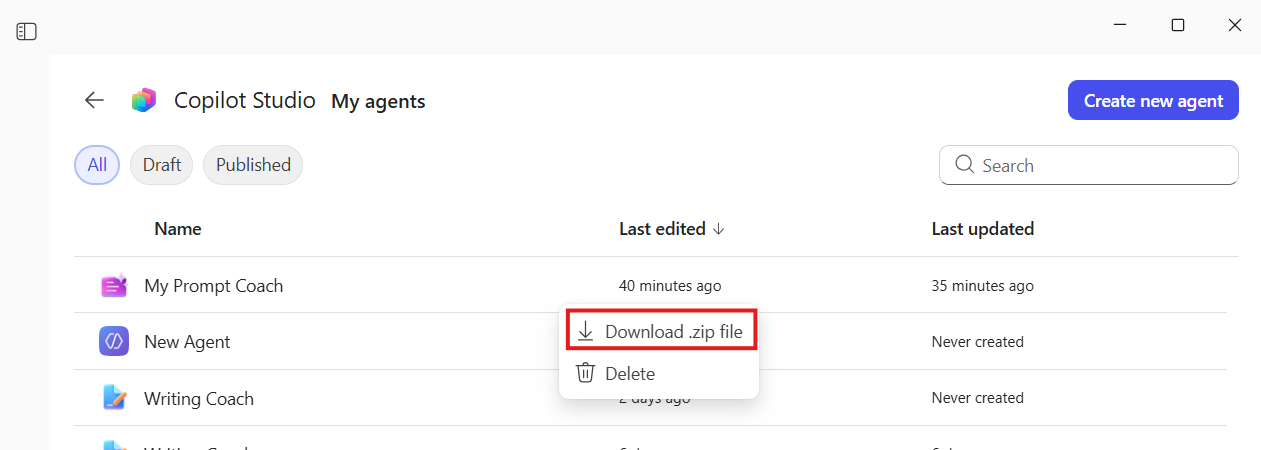 “下载 .zip 文件”选项的屏幕截图