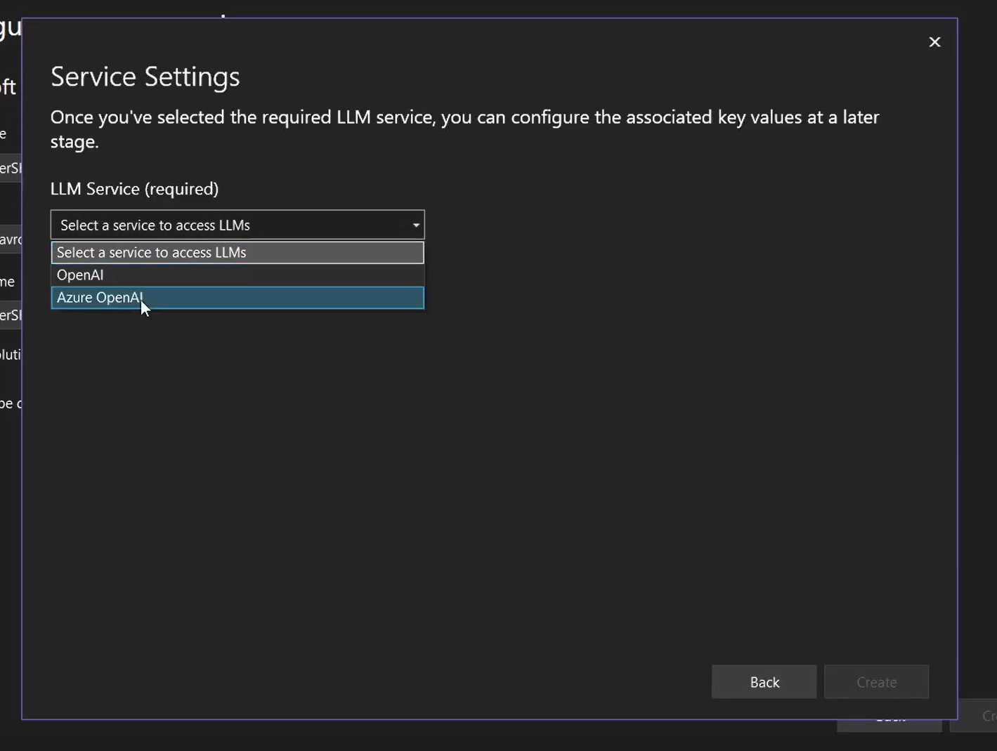 选择要用于模型的 llm 类型