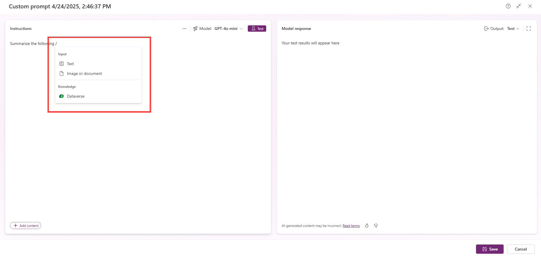“添加输入”选项截图。