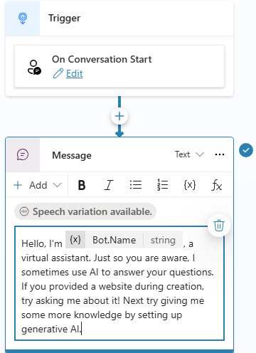 用于编辑介绍性邮件的邮件内容位置的屏幕截图。