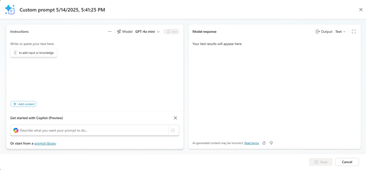 提示生成器提示编辑器的屏幕截图