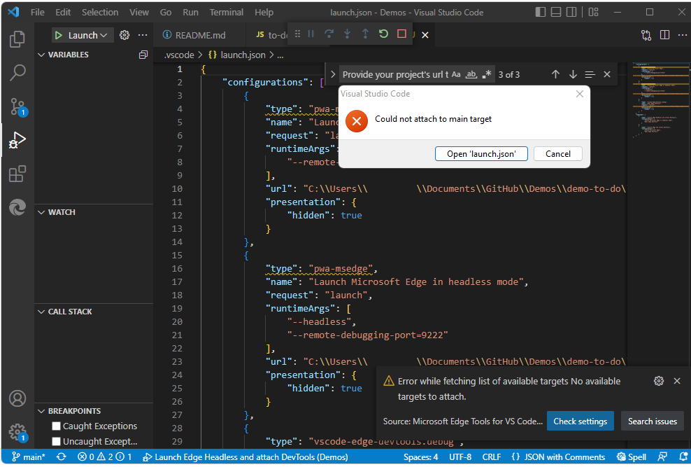 无法附加到主目标