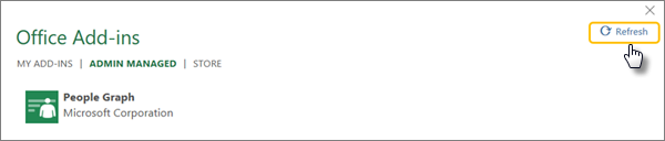 右上角“刷新”命令的屏幕截图。