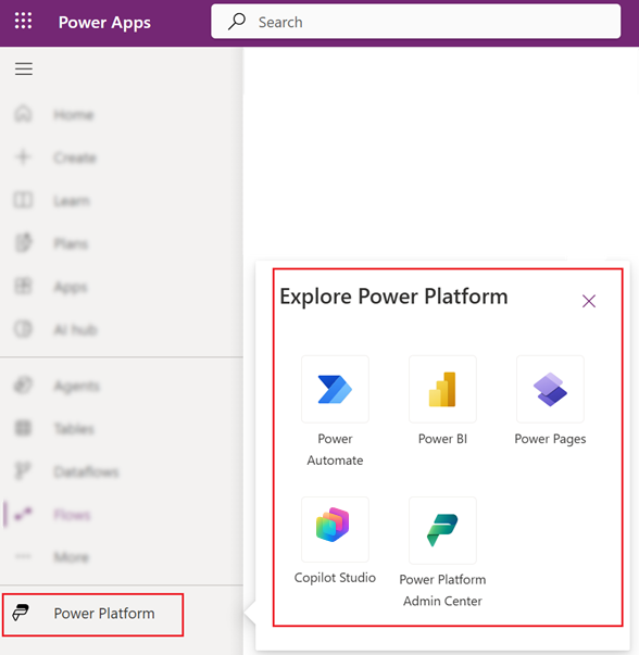 访问 Power Platform 服务。