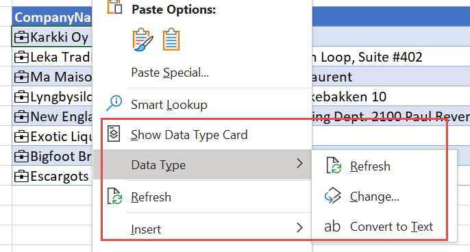 右键单击“转换为文本”的屏幕截图。
