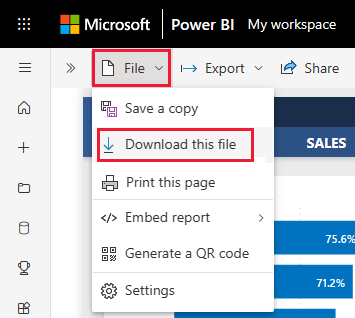 下载此文件菜单项的屏幕截图。
