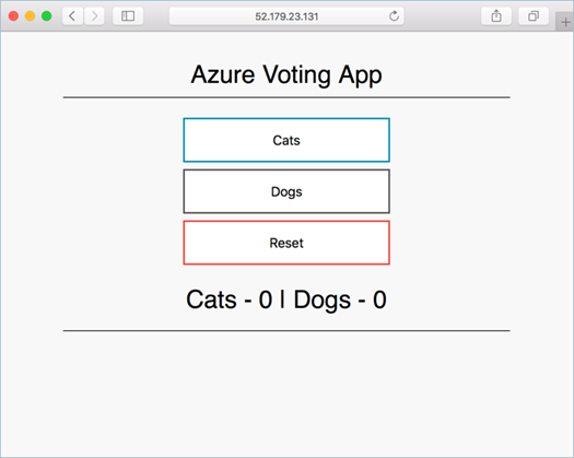 浏览 Azure Vote 的图片