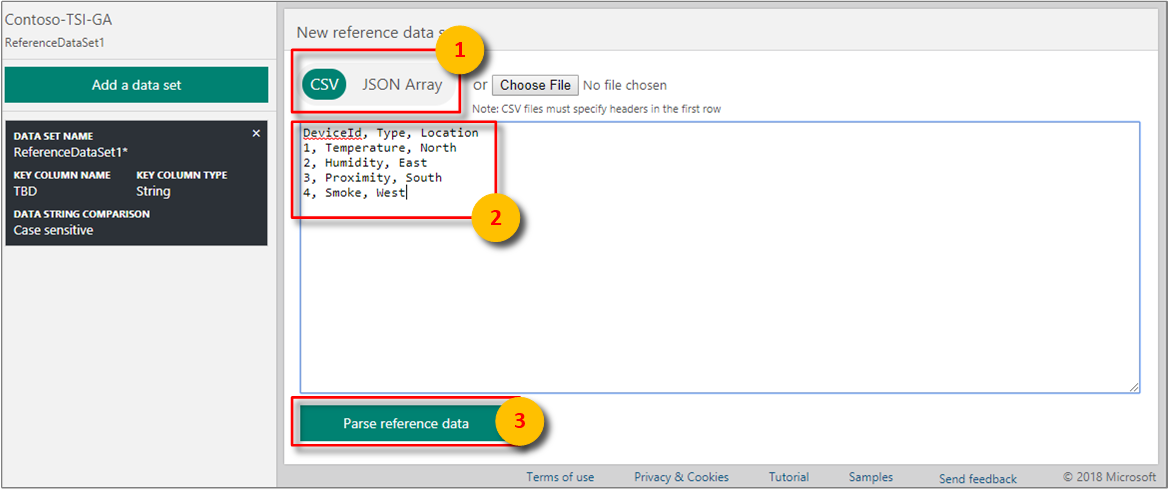 粘贴的 CSV 数据