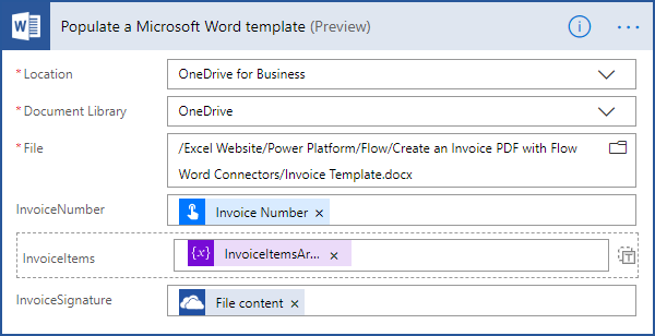 Flow action Flow action