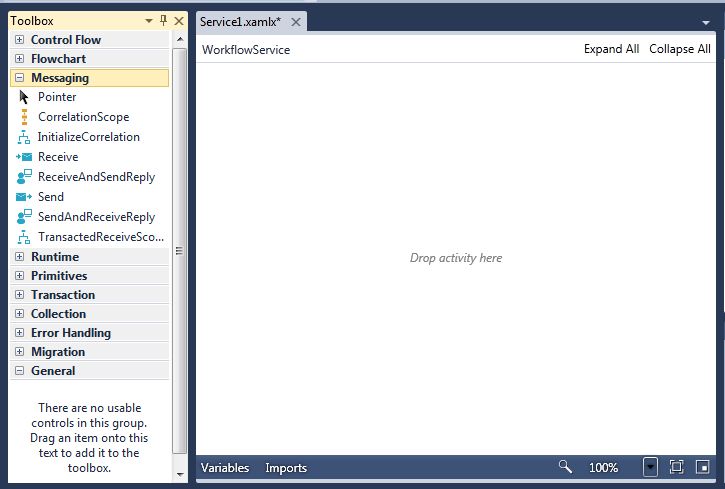 扩展了消息选项卡的工具箱