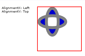 左上角对齐的 TileBrush